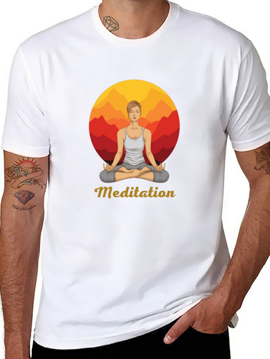 Meditation Graphic Tee - Zen Style