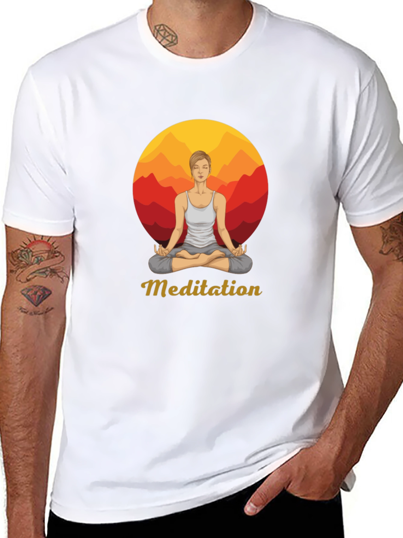 Meditation Graphic Tee - Zen Style