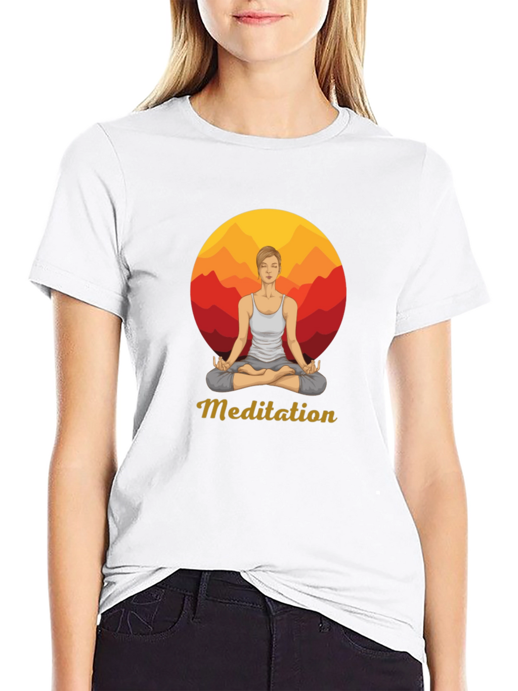 Meditation Graphic Tee - Zen Style