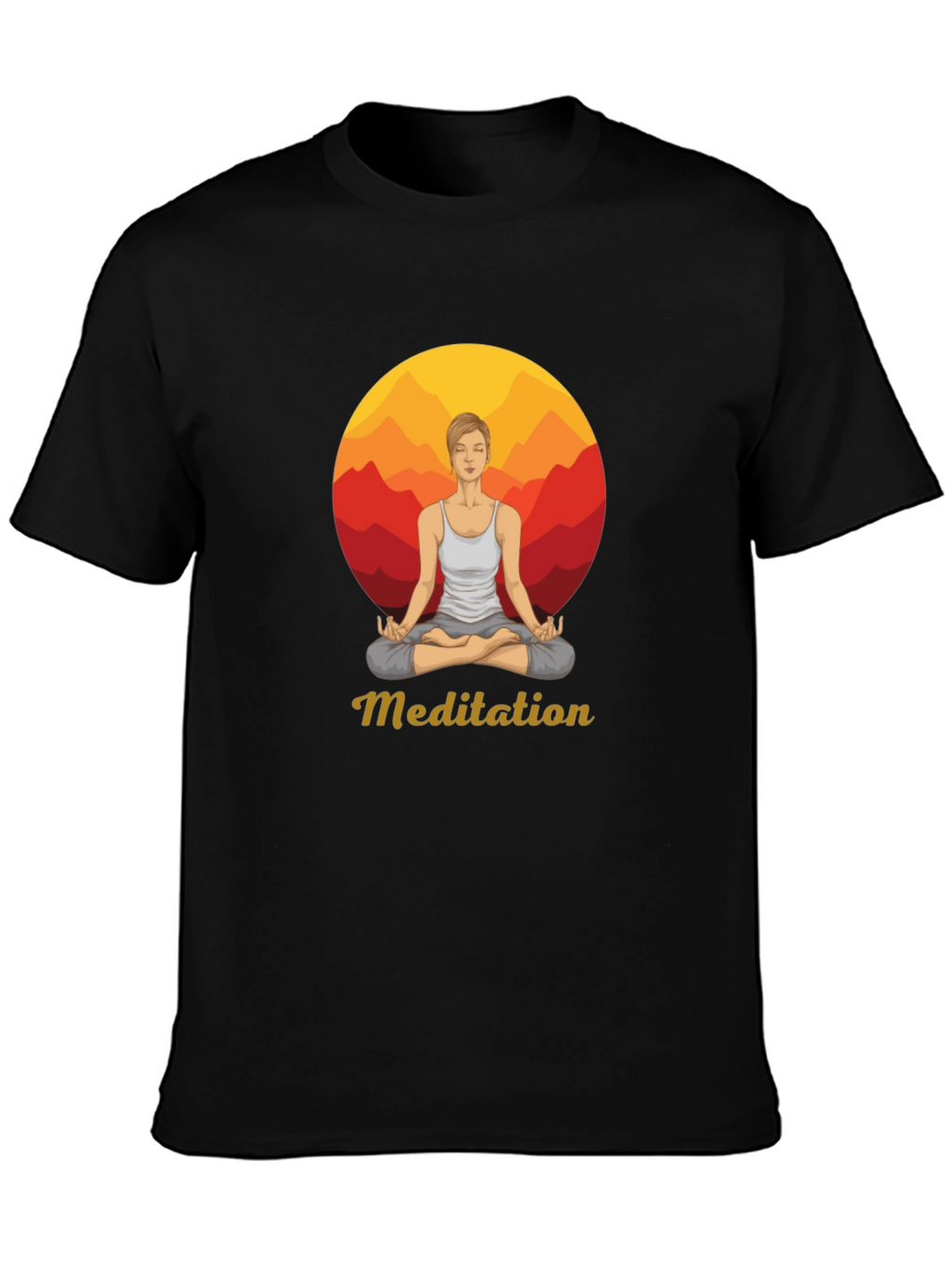 Meditation Graphic Tee - Zen Style