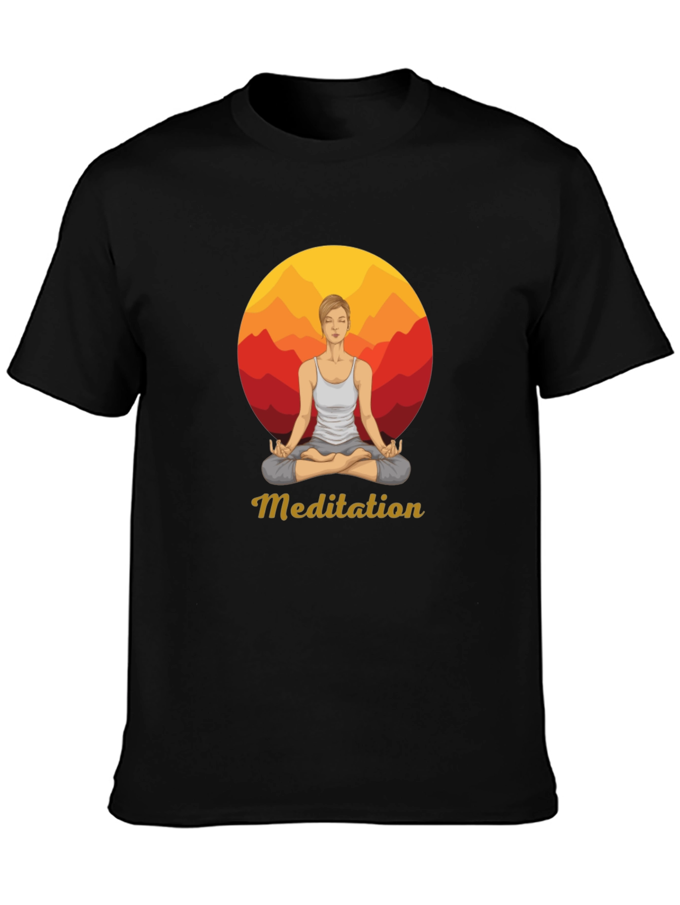 Meditation Graphic Tee - Zen Style