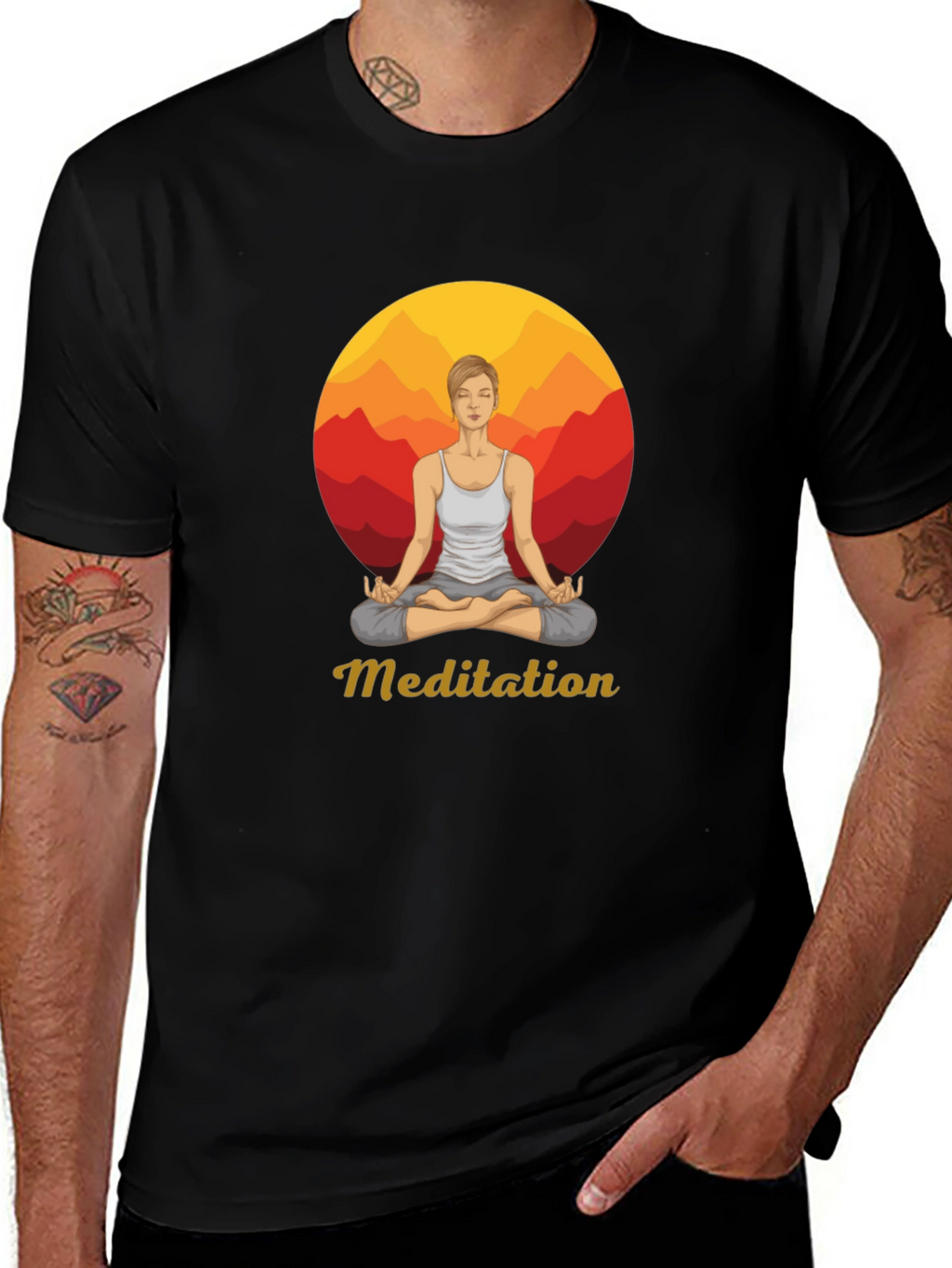 Meditation Graphic Tee - Zen Style