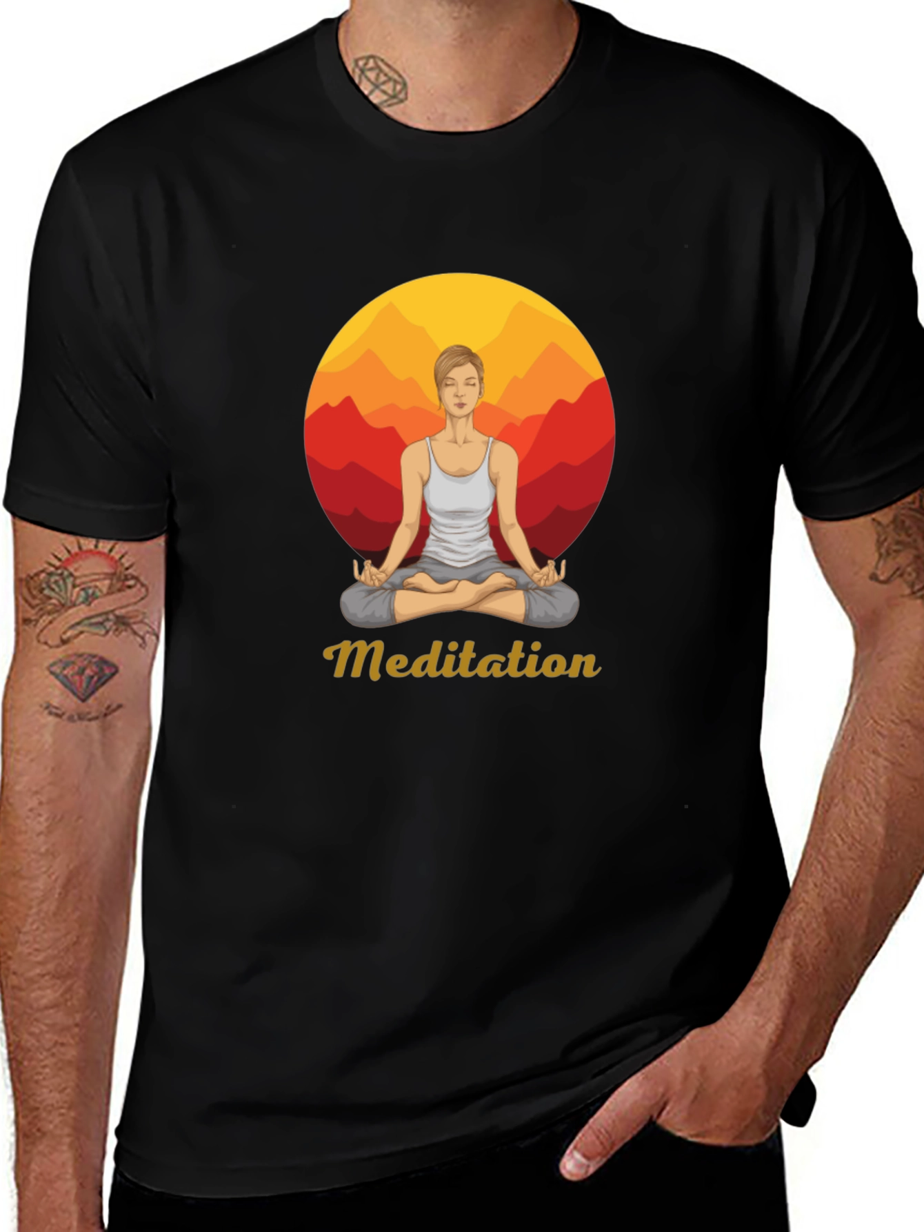Meditation Graphic Tee - Zen Style