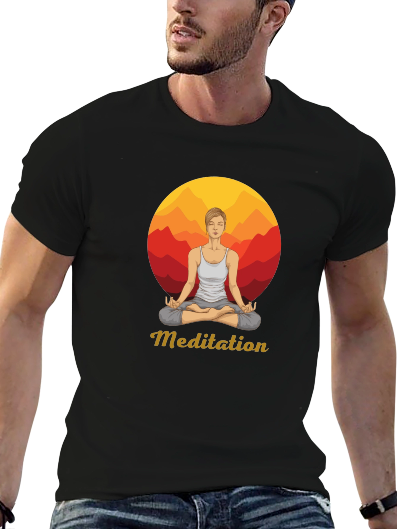 Meditation Graphic Tee - Zen Style