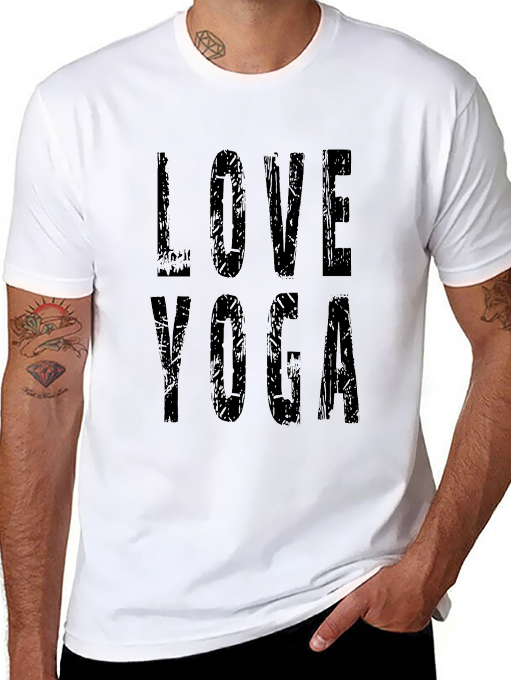 Love Yoga Graphic T-Shirt - Black