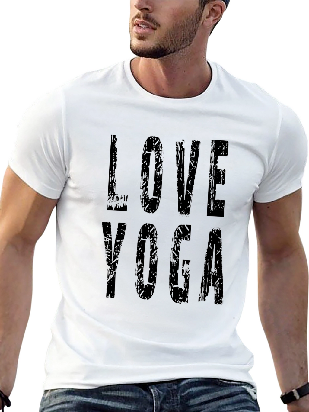 Love Yoga Graphic T-Shirt - Black