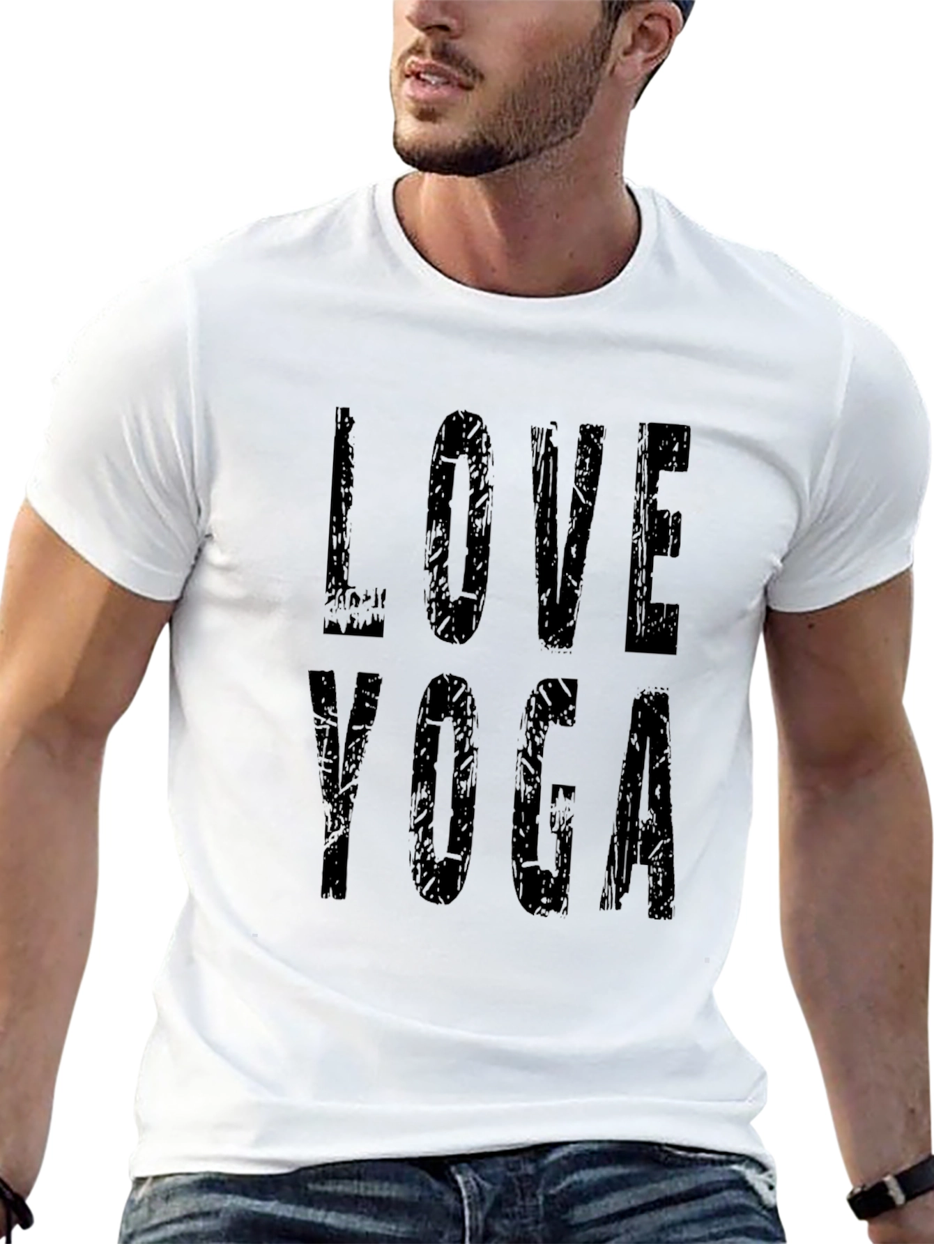 Love Yoga Graphic T-Shirt - Black
