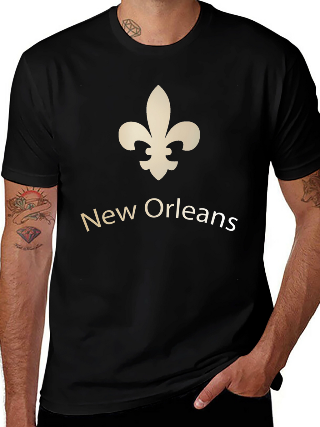 New Orleans Fleur-de-lis Black T-Shirt