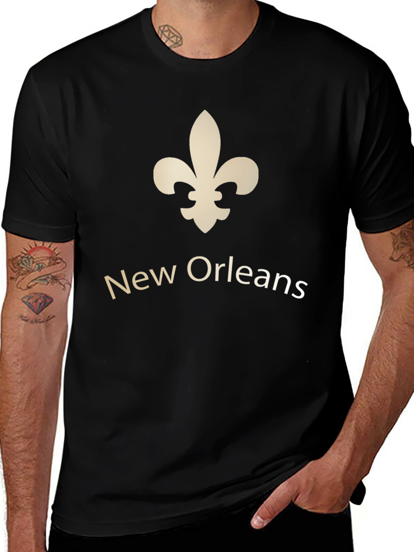 New Orleans Fleur-de-lis Black T-Shirt