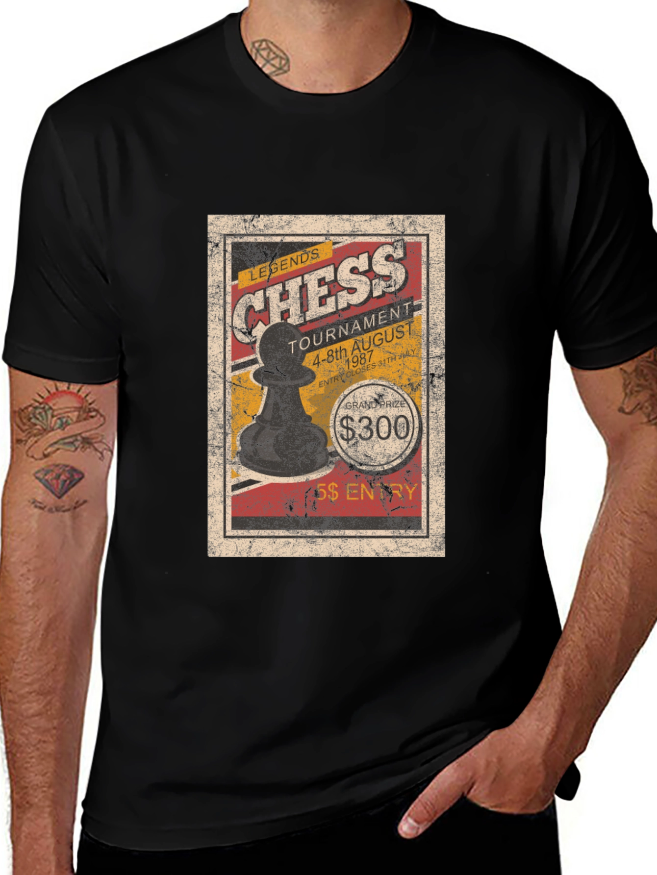 Chess Legends Tournament T-Shirt - Vintage Style