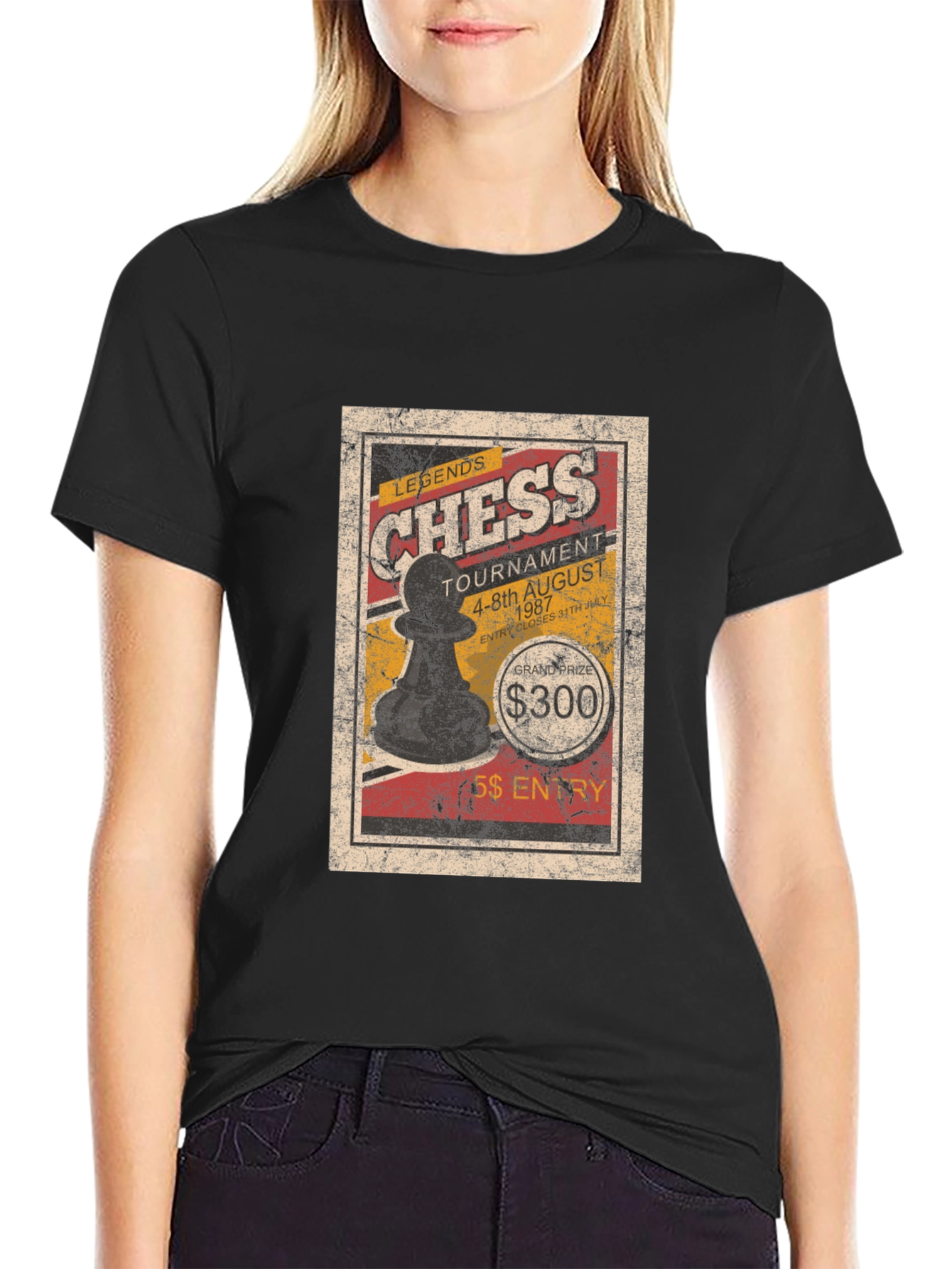 Chess Legends Tournament T-Shirt - Vintage Style