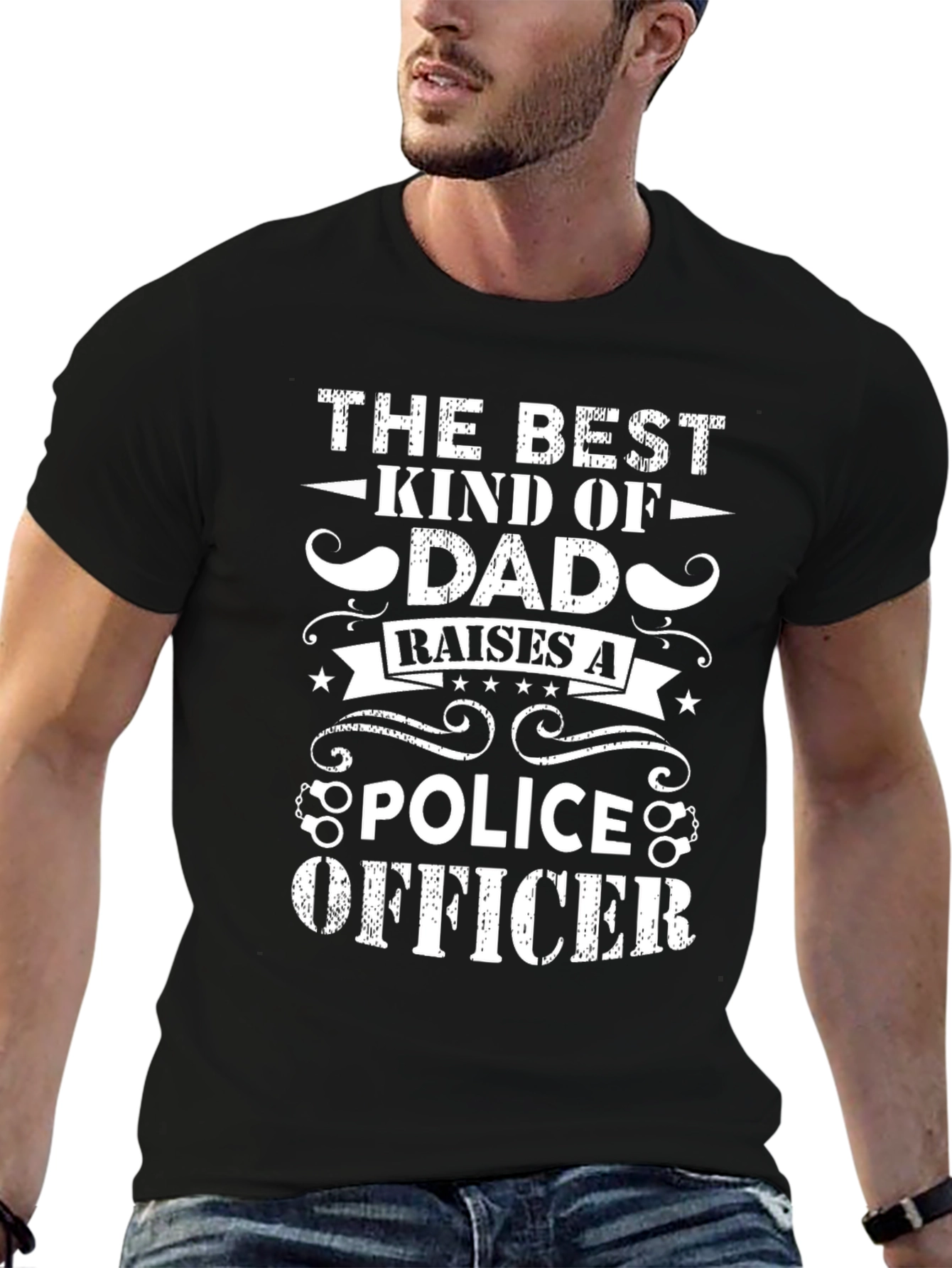 Best Dad Raises a Police Officer T-Shirt