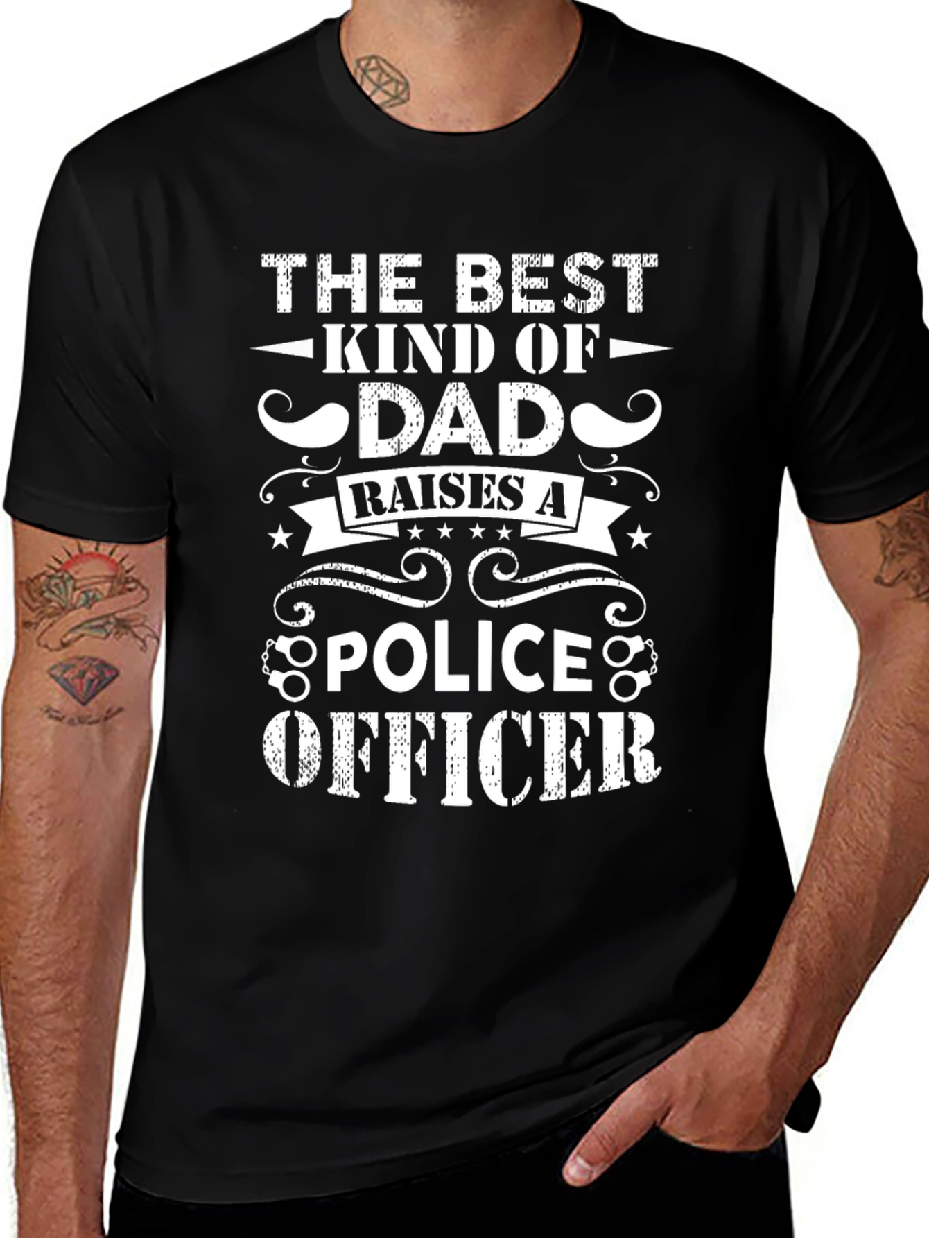 Best Dad Raises a Police Officer T-Shirt