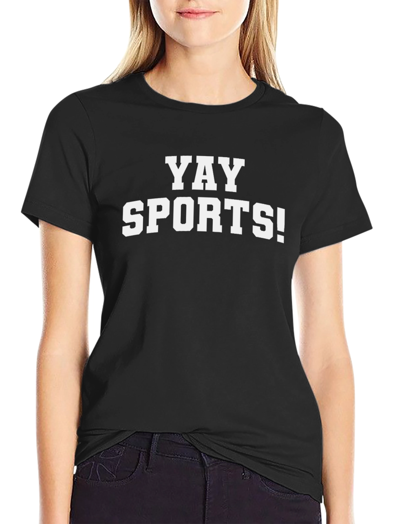 Yay Sports! Graphic T-Shirt - Black Comfortable Fit