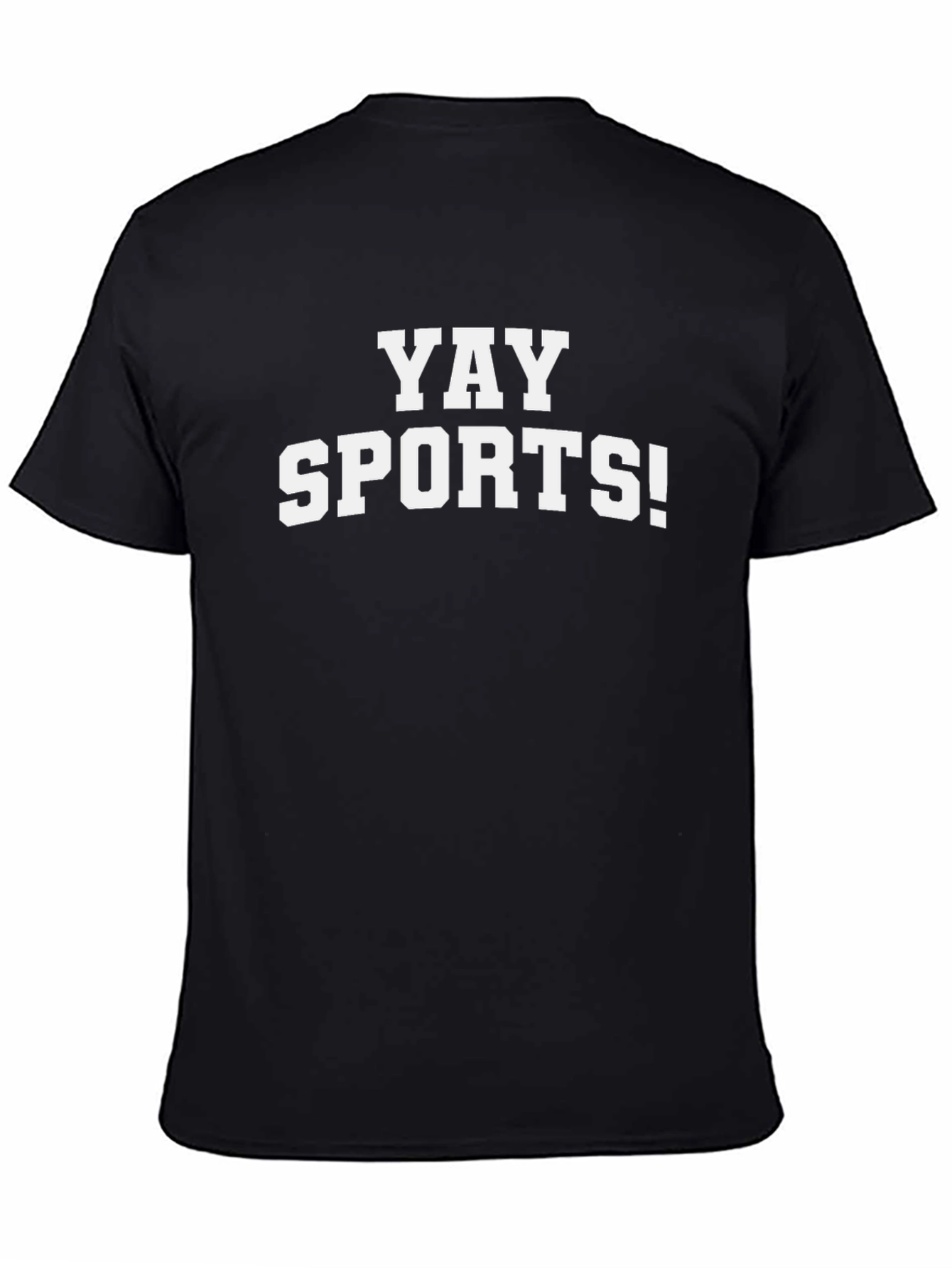 Yay Sports! Graphic T-Shirt - Black Comfortable Fit