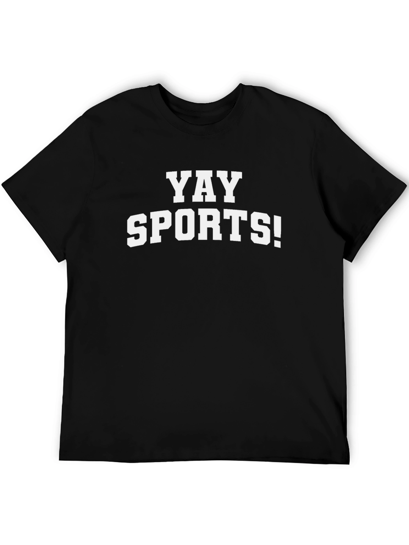 Yay Sports! Graphic T-Shirt - Black Comfortable Fit