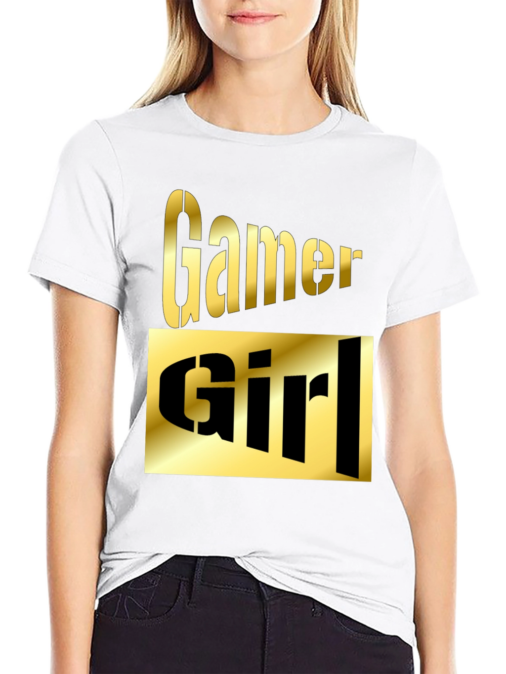 Gamer Girl Graphic T-Shirt - Black