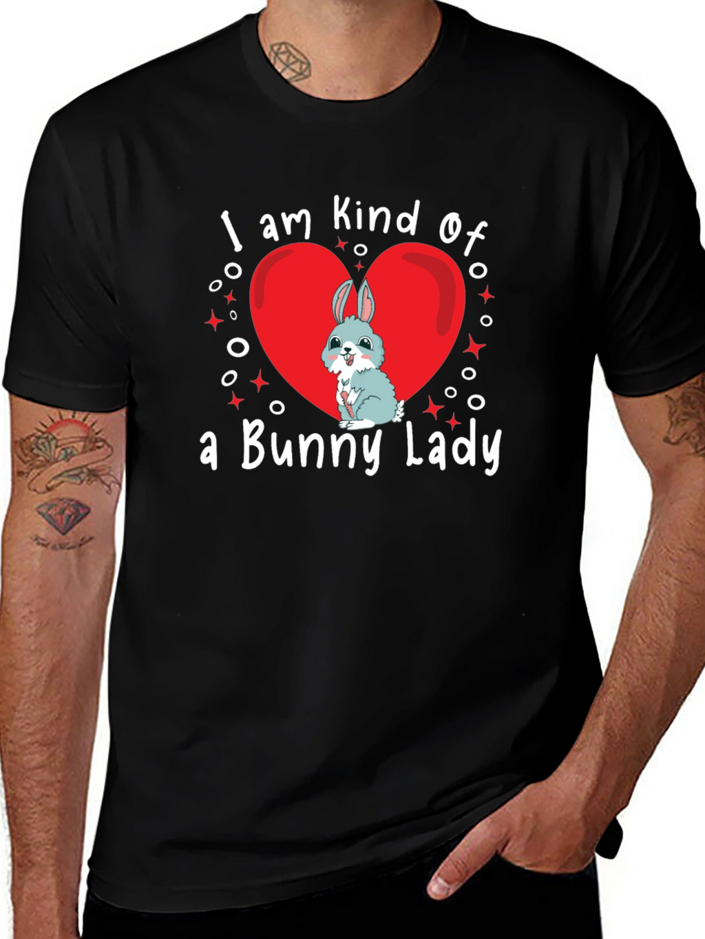 Bunny Lady T-Shirt - Cute Rabbit Heart Design