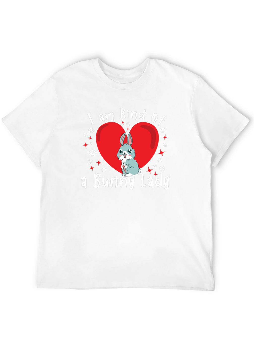 Bunny Lady T-Shirt - Cute Rabbit Heart Design