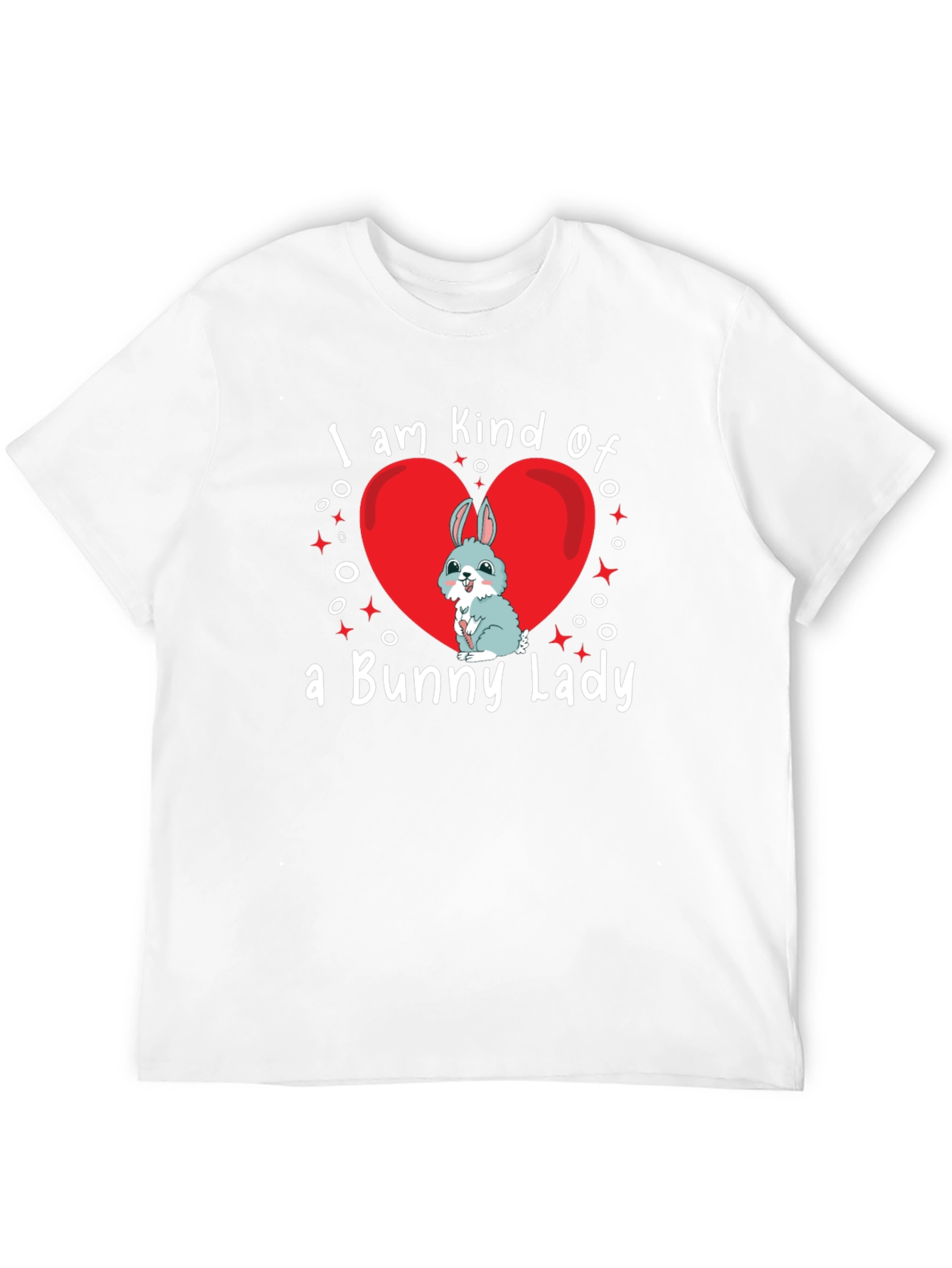 Bunny Lady T-Shirt - Cute Rabbit Heart Design