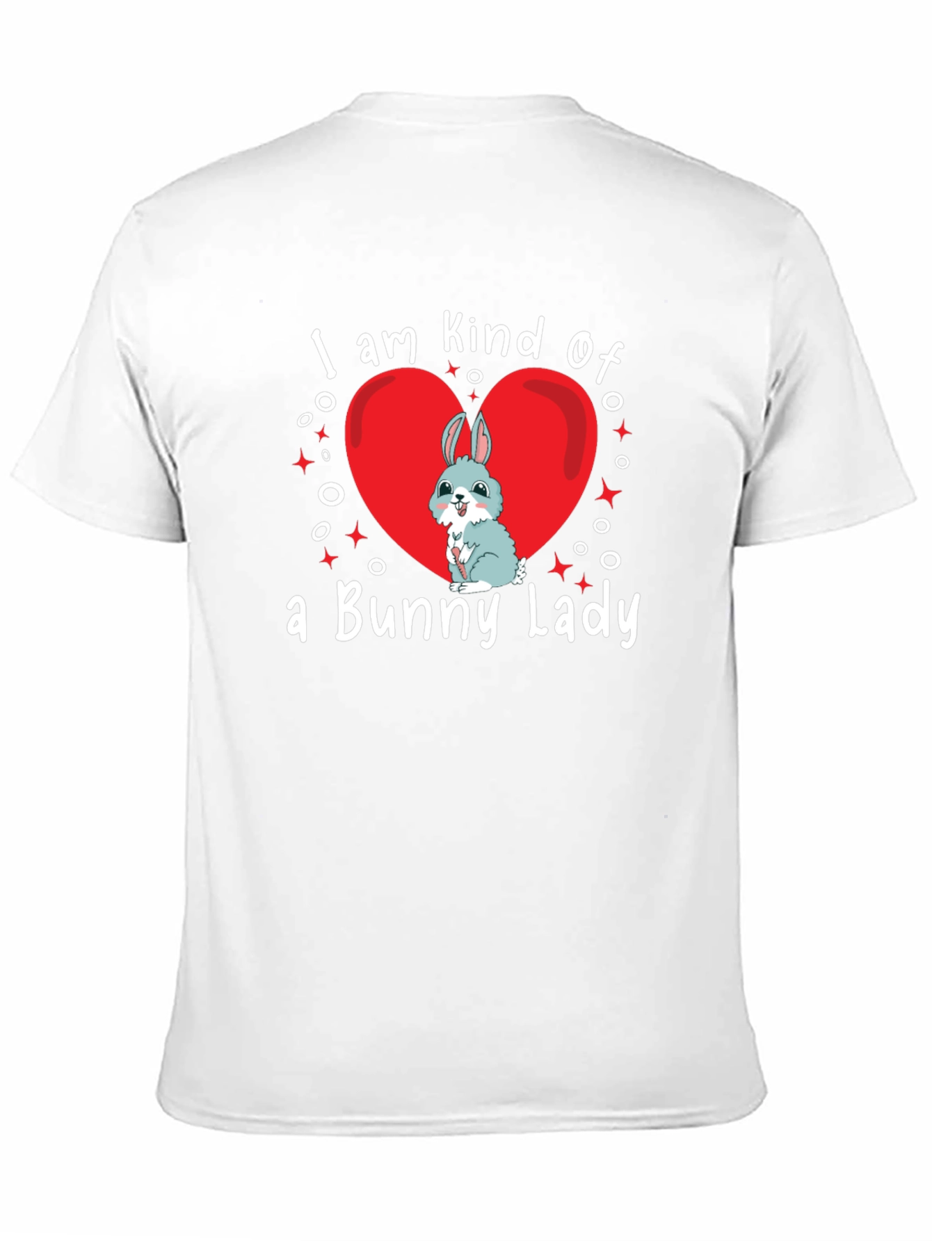 Bunny Lady T-Shirt - Cute Rabbit Heart Design
