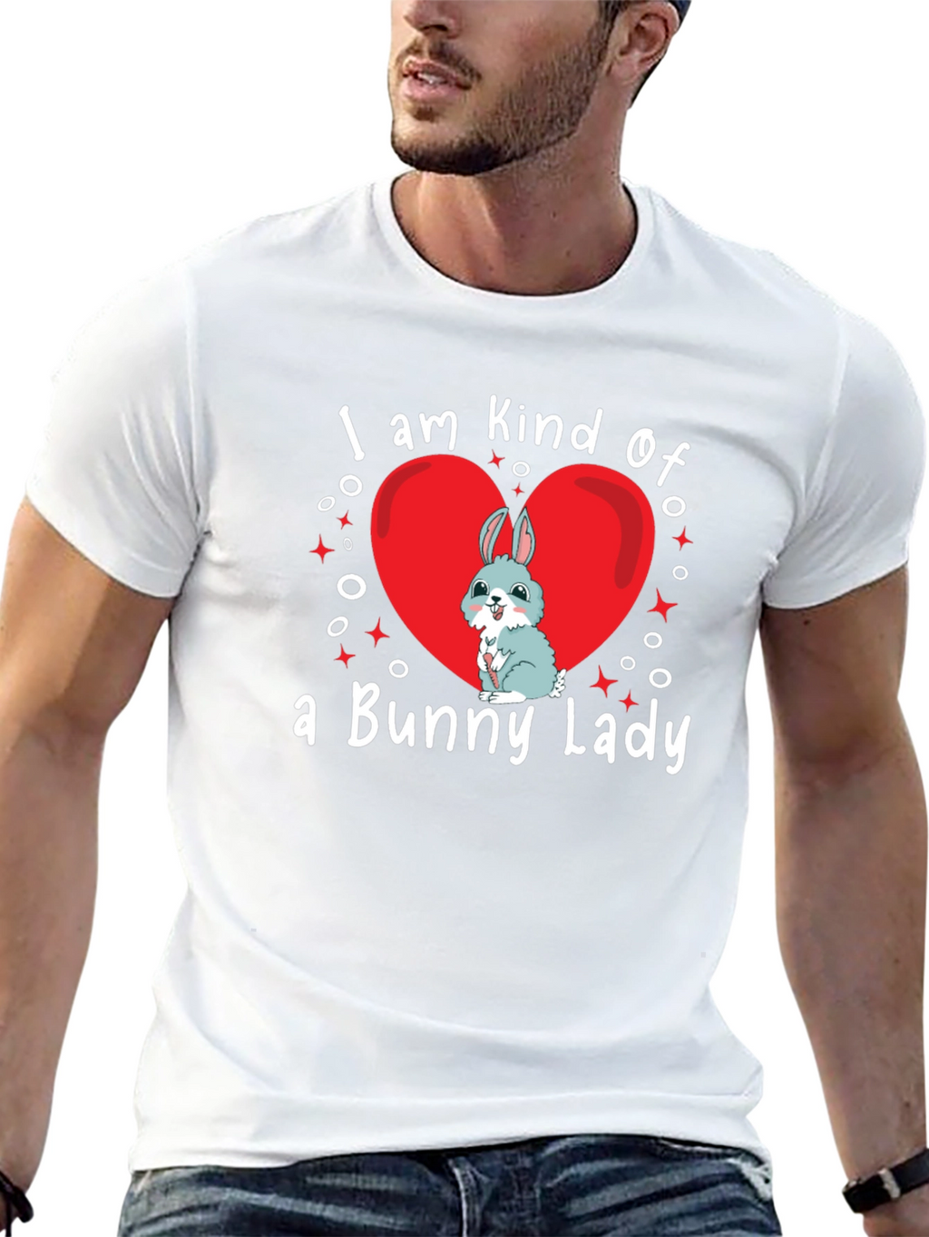 Bunny Lady T-Shirt - Cute Rabbit Heart Design