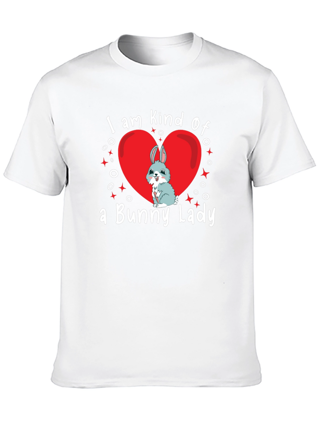 Bunny Lady T-Shirt - Cute Rabbit Heart Design