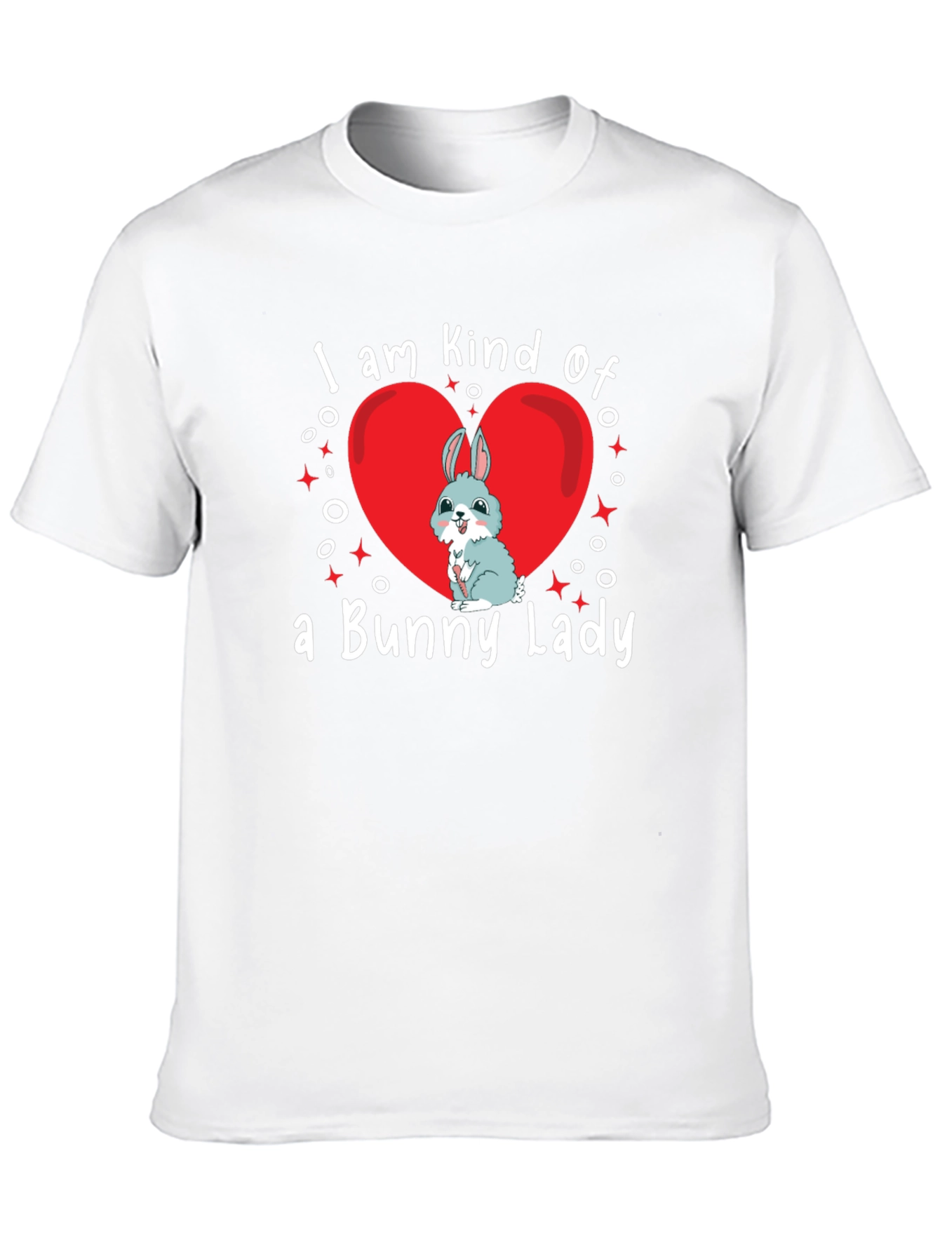 Bunny Lady T-Shirt - Cute Rabbit Heart Design