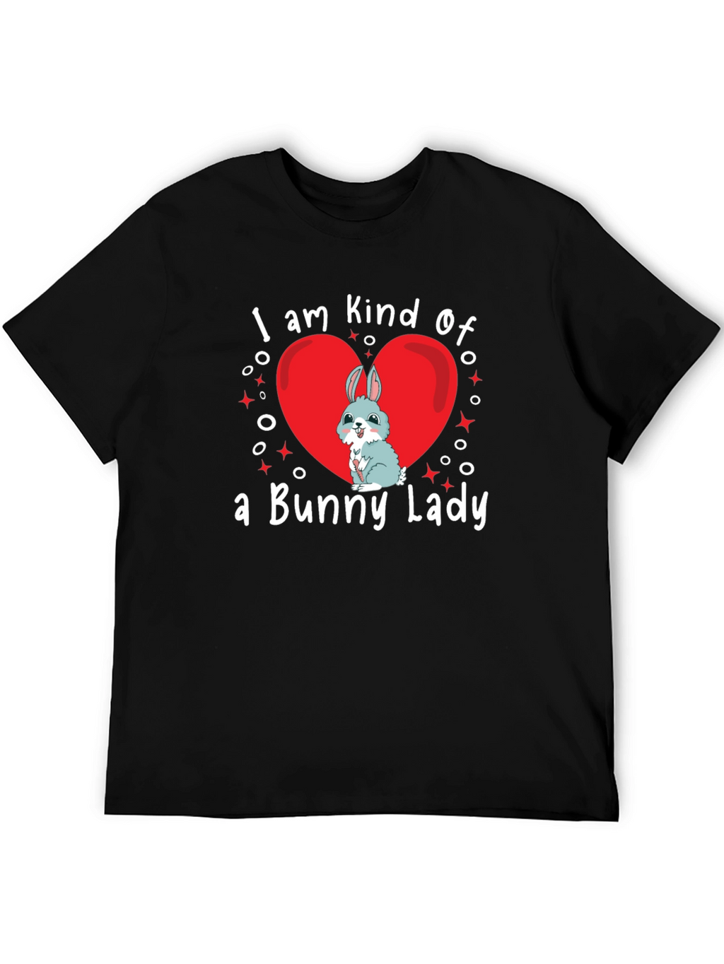 Bunny Lady T-Shirt - Cute Rabbit Heart Design