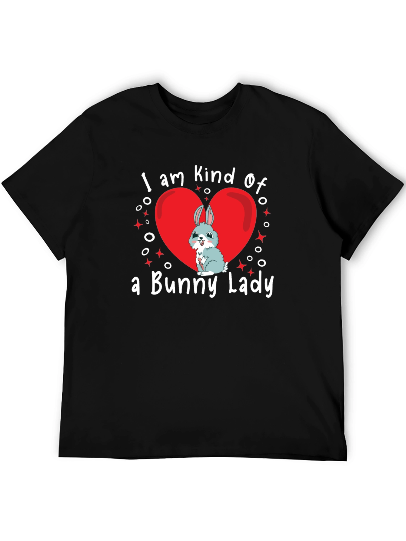 Bunny Lady T-Shirt - Cute Rabbit Heart Design