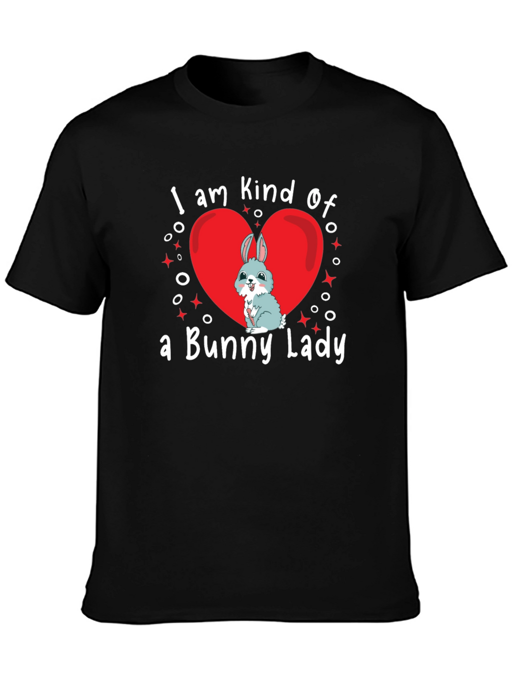 Bunny Lady T-Shirt - Cute Rabbit Heart Design