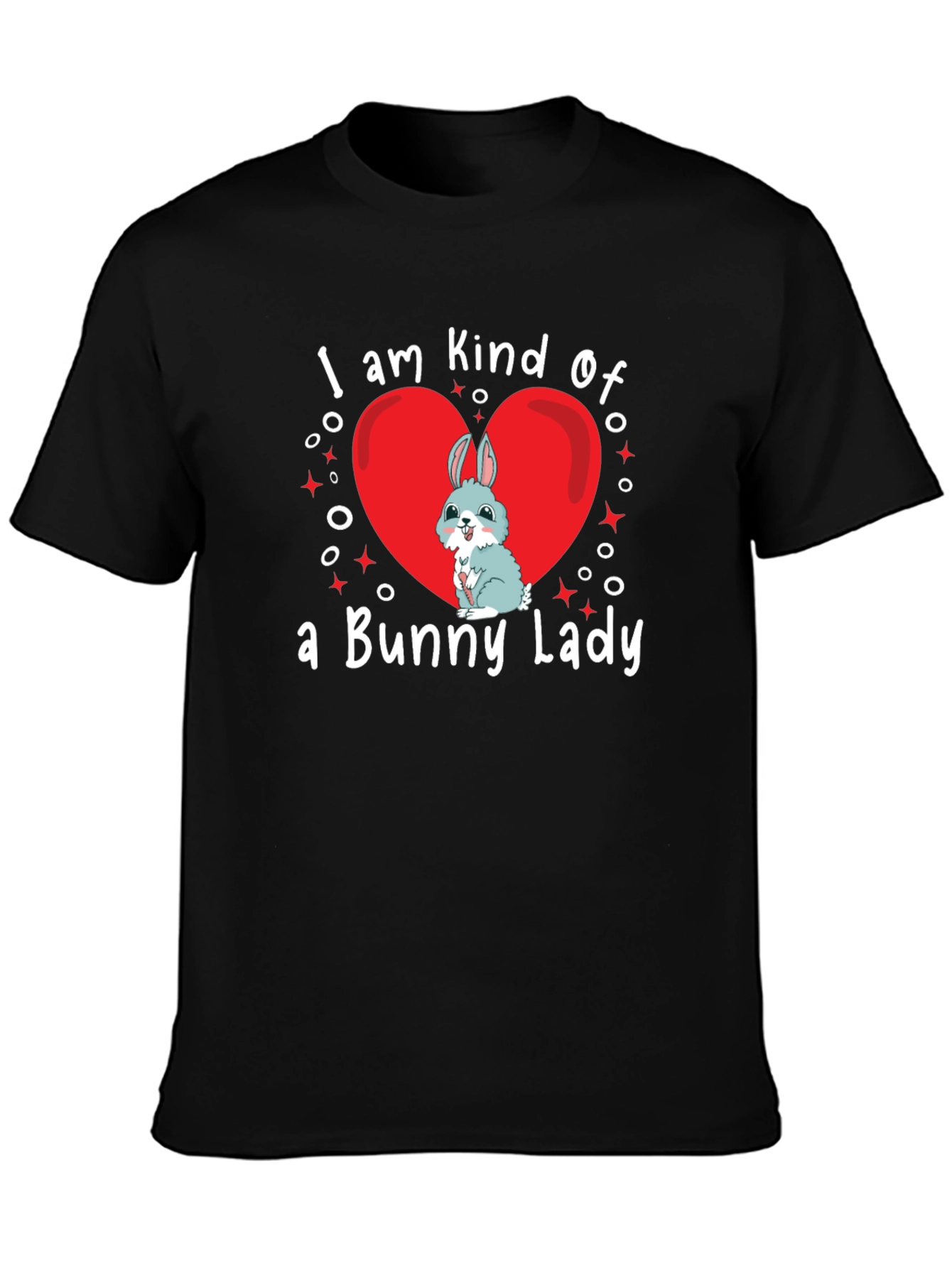 Bunny Lady T-Shirt - Cute Rabbit Heart Design