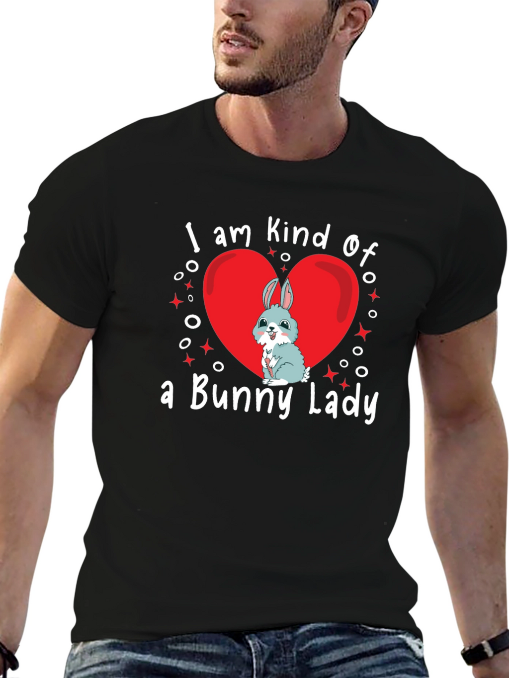Bunny Lady T-Shirt - Cute Rabbit Heart Design
