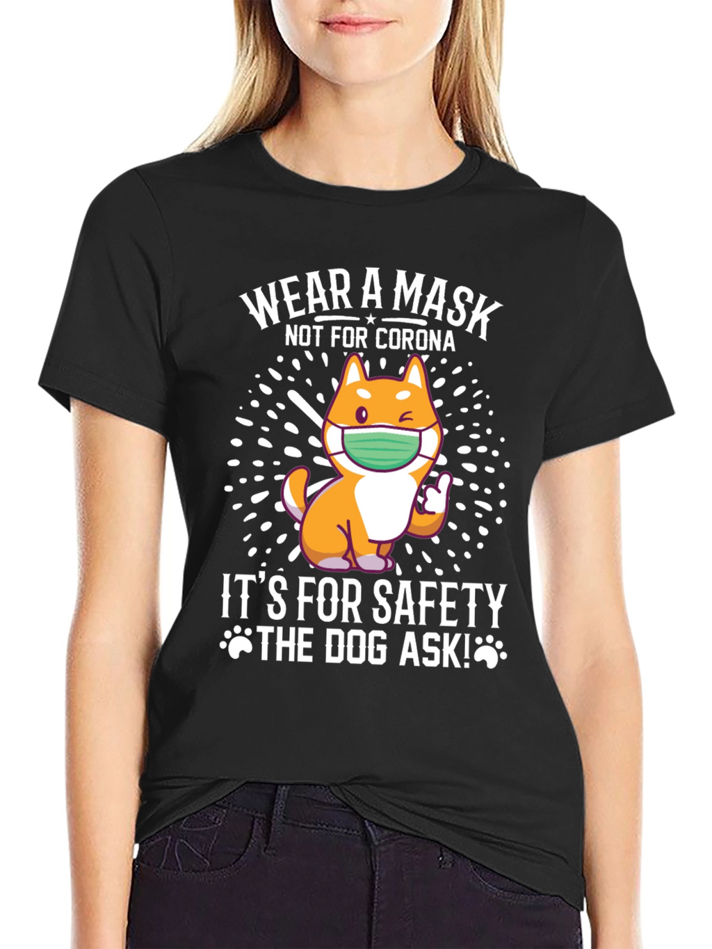 Wear a Mask Dog T-Shirt - Safety First!