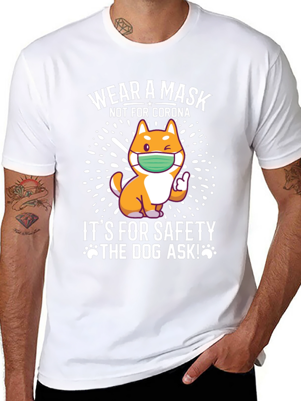 Wear a Mask Dog T-Shirt - Safety First!
