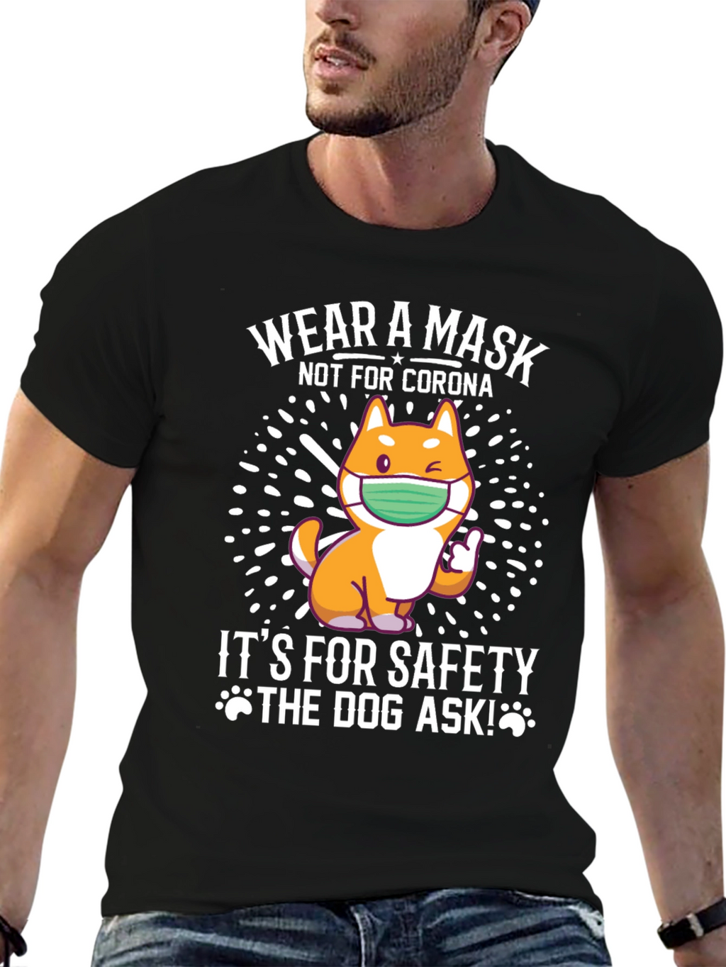 Wear a Mask Dog T-Shirt - Safety First!