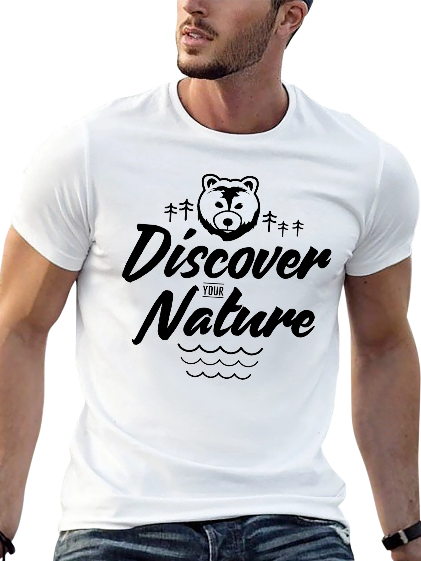Discover Your Nature Graphic T-Shirt - Black