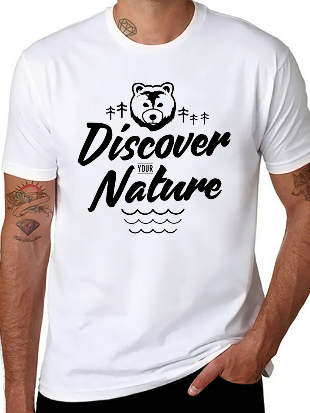 Discover Your Nature Graphic T-Shirt - Black