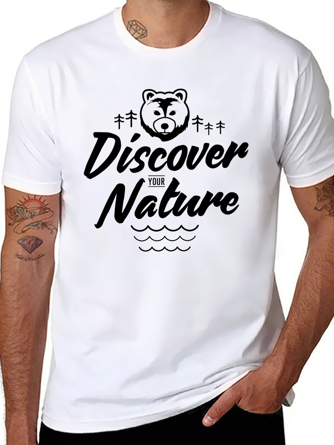 Discover Your Nature Graphic T-Shirt - Black