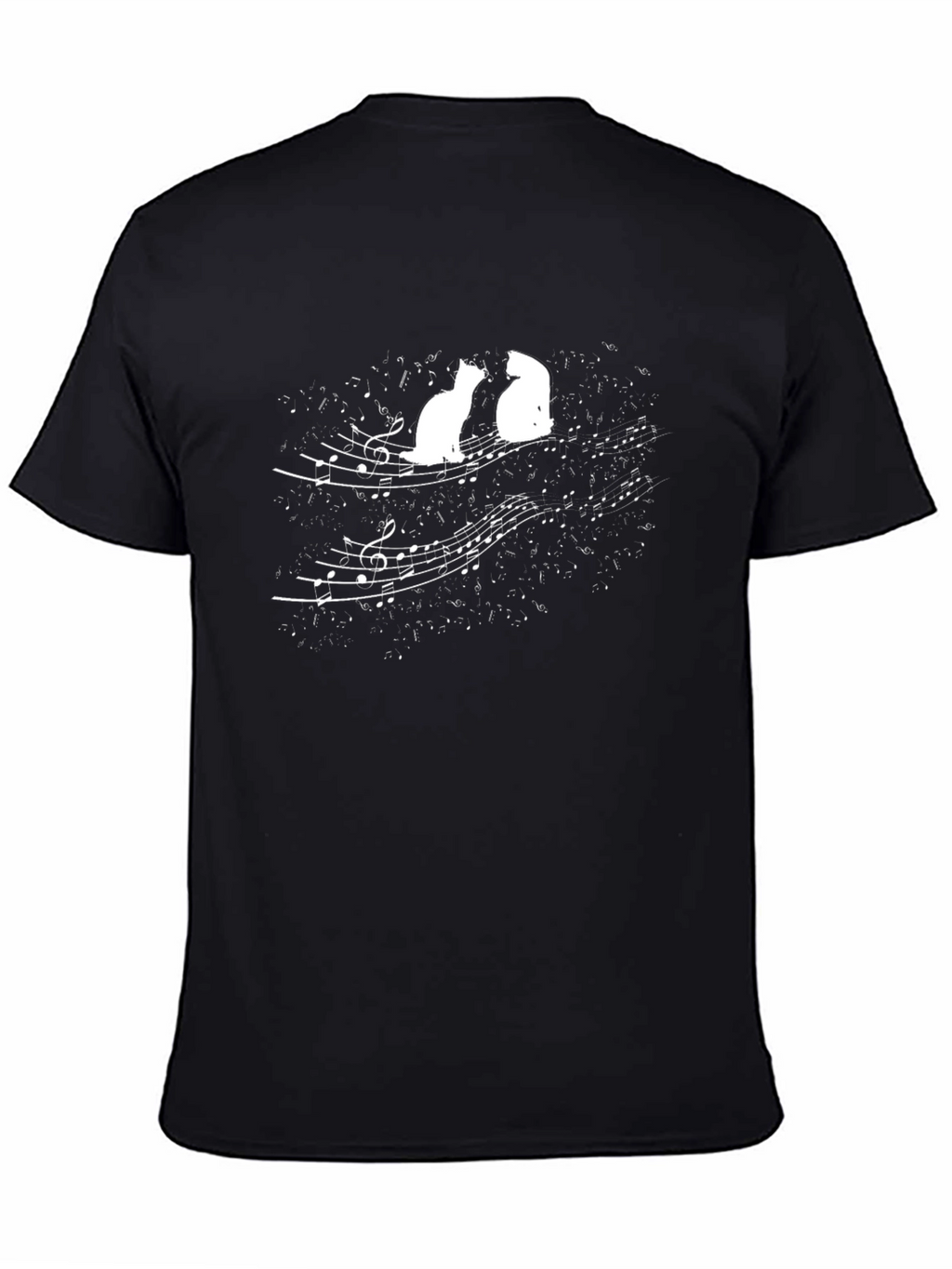 Musical Cats Black Graphic Tee