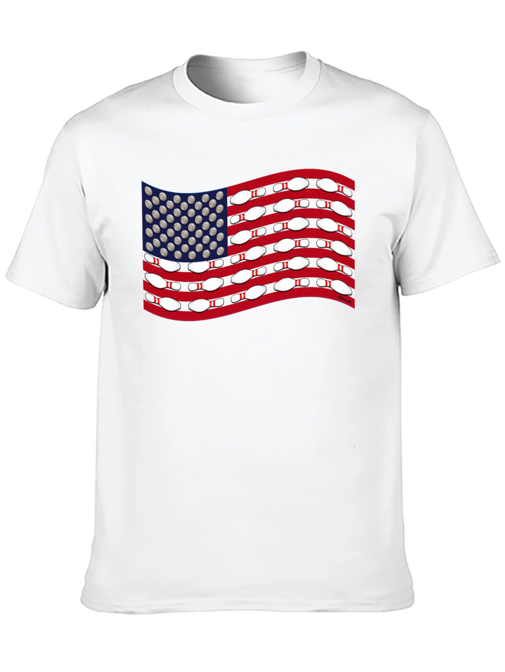 Bowling USA Flag T-Shirt - Patriotic Design