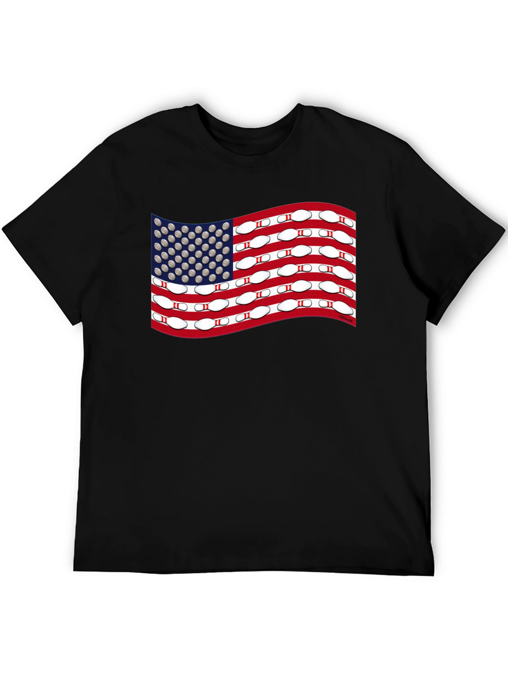 Bowling USA Flag T-Shirt - Patriotic Design