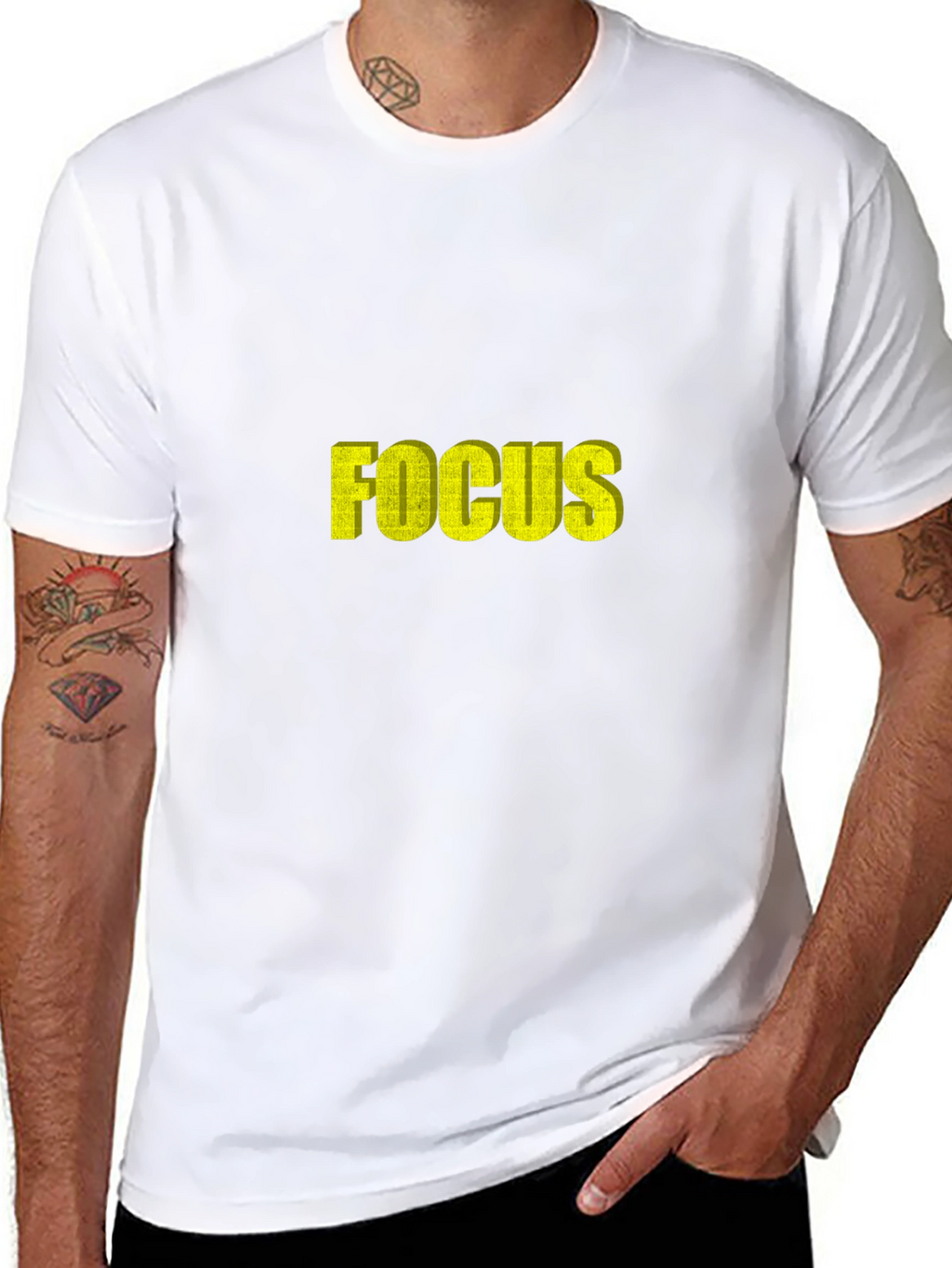 Mens Black Focus Graphic Tee