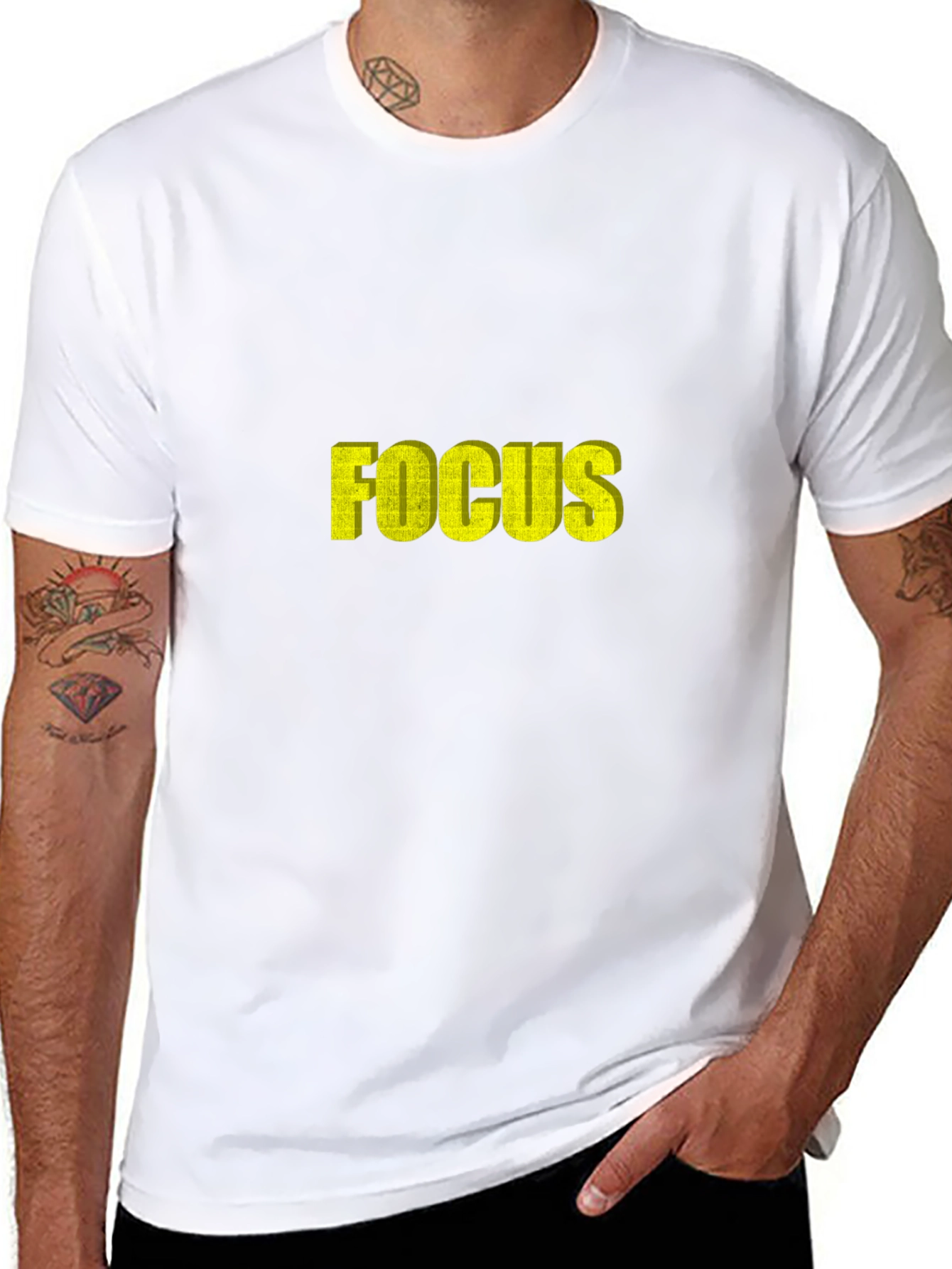 Mens Black Focus Graphic Tee