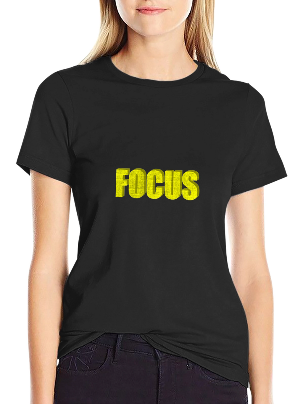 Mens Black Focus Graphic Tee