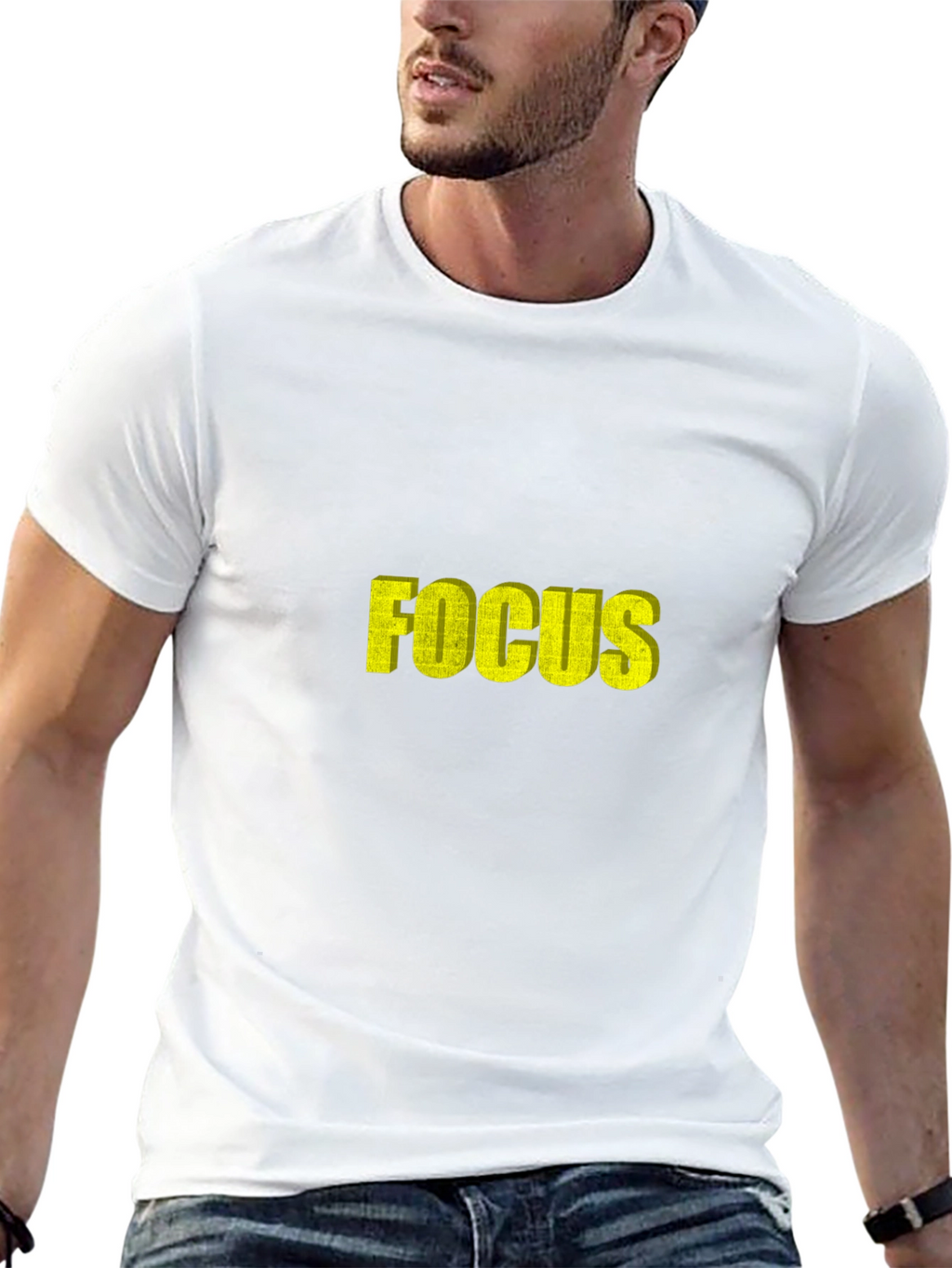 Mens Black Focus Graphic Tee