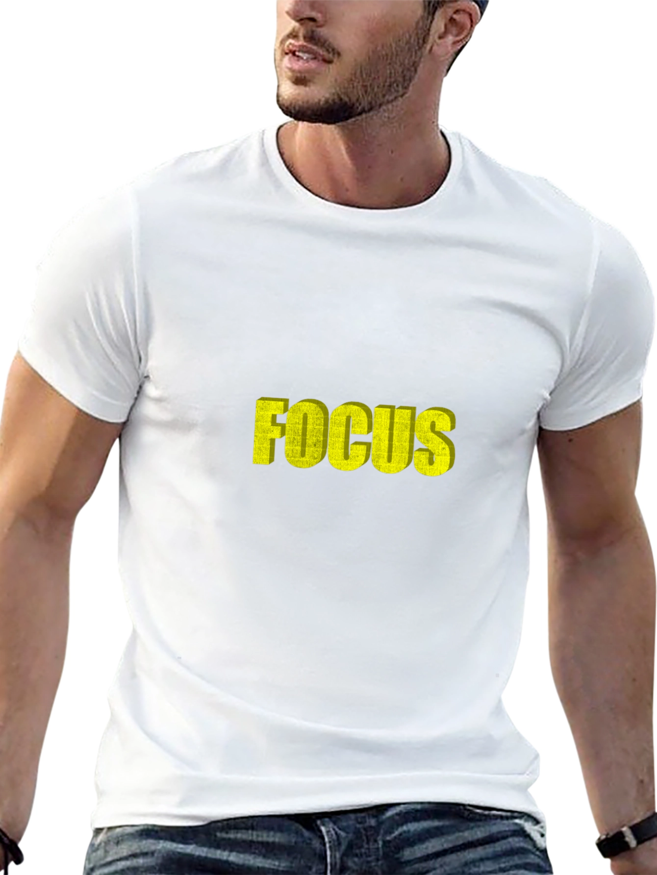 Mens Black Focus Graphic Tee
