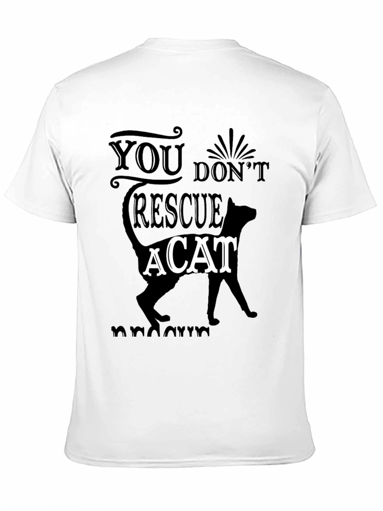 Cat Rescue Graphic Tee - Mens Black T-Shirt