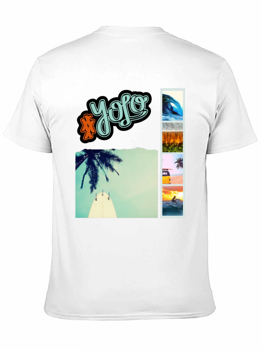 YOLO Beach Vibe Graphic Tee - Mens Casual T-Shirt