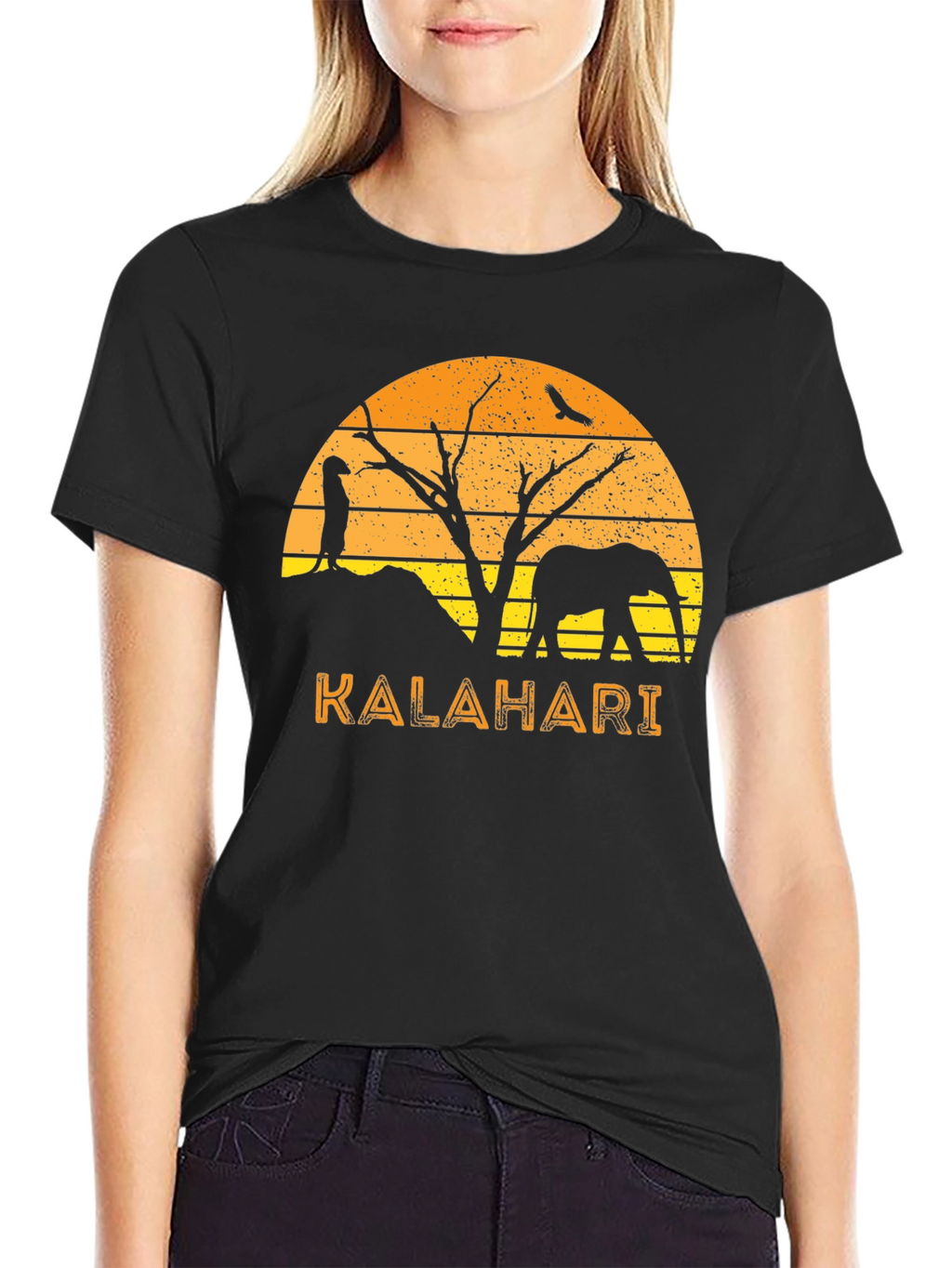 Kalahari Sunset Black T-Shirt